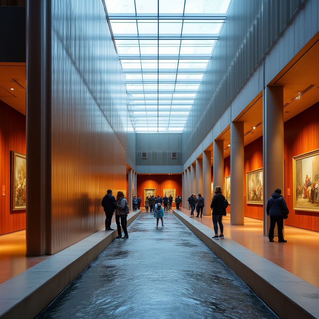 National Gallery of Victoria featuring impressive architecture and art displays